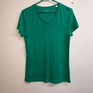 Women’s M Croft & Barrow V Neck Short Sleeve Shirt